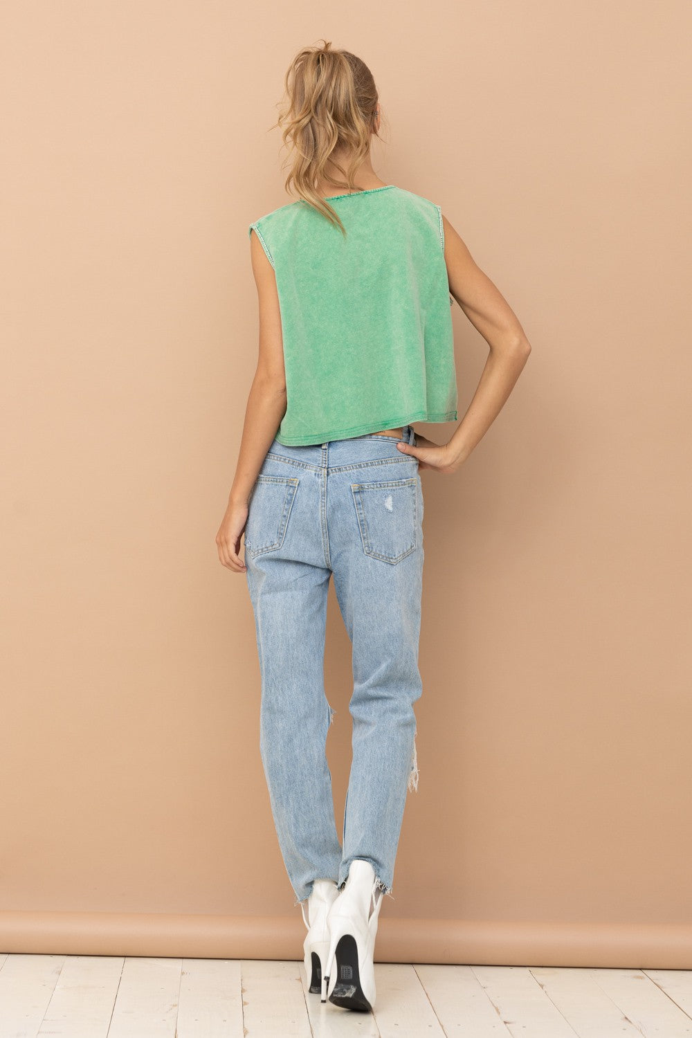 Kelly Green Rhinestone Top