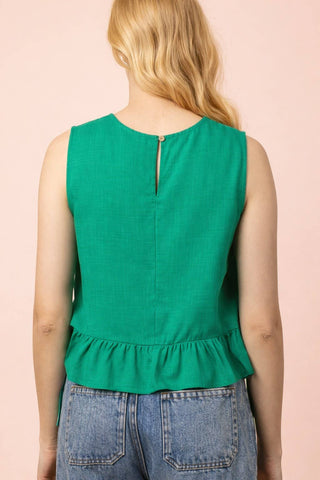 VERY J - NT12128-Side Tie Detail Ruffled Top