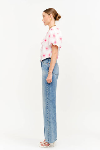 Pink Floral Blouse