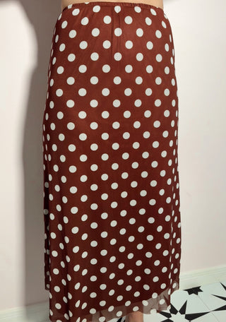 Brown Polka Dot Skirt