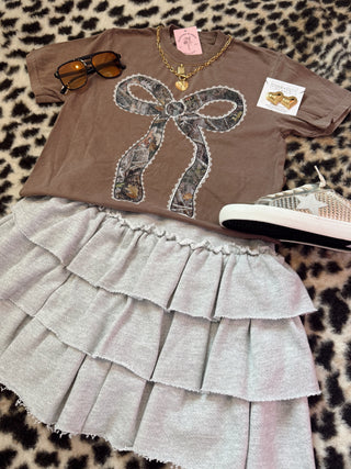 Ruffle Terry Tiered Skort
