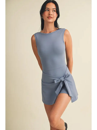 Baby Blue Wrap Athletic Dress