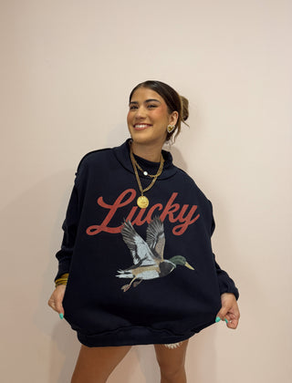 Lucky Duck Reversible Mock Neck