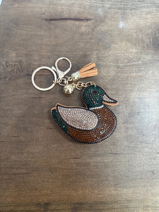 Rhinestone Mallard Bag Charm