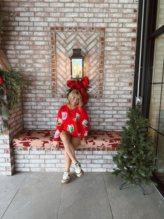 Sequin Christmas Present Sweatshirt