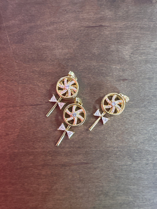 Spinning Rhinestone Lollipop Charm
