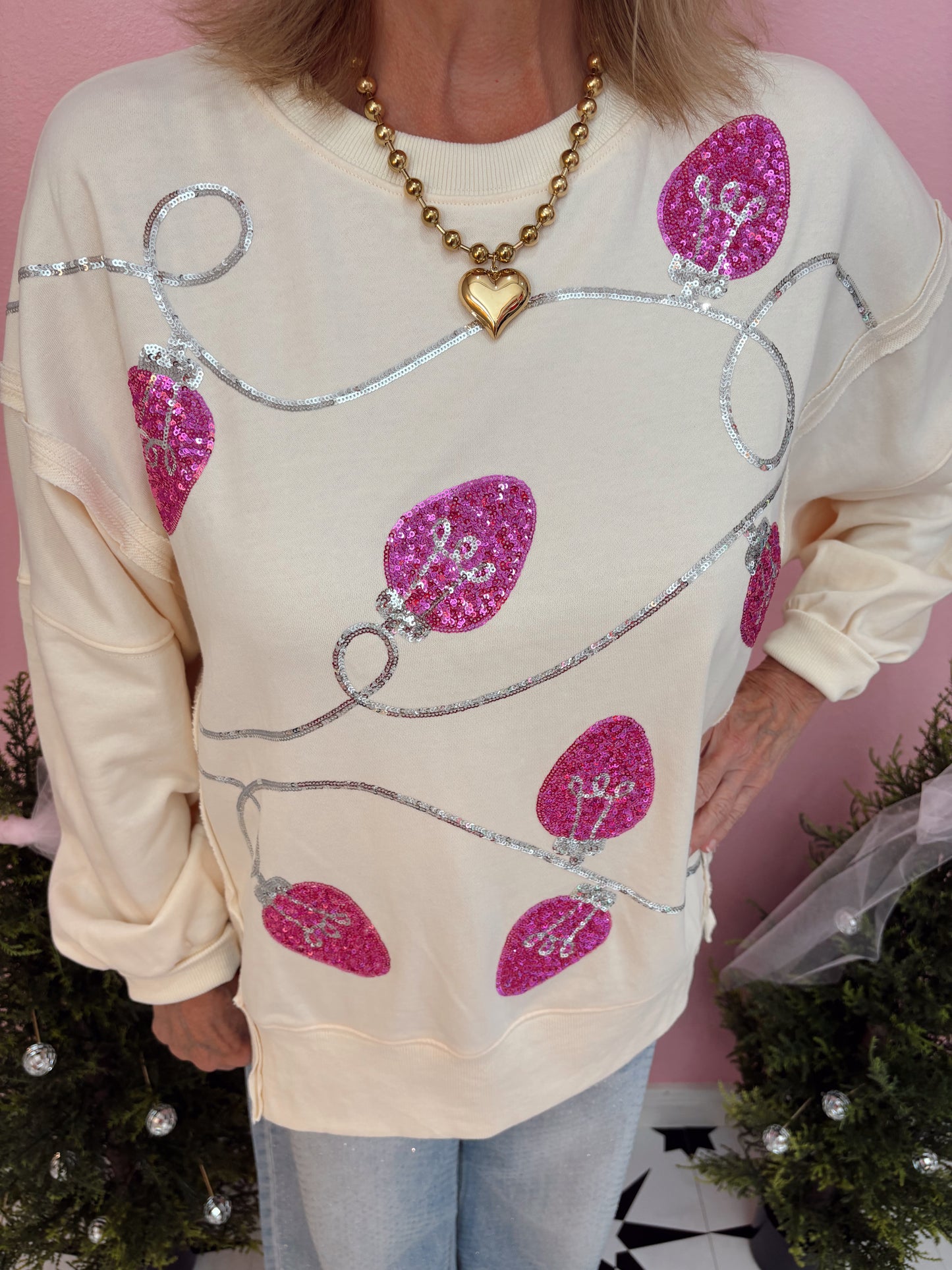 Christmas Light Bling Top