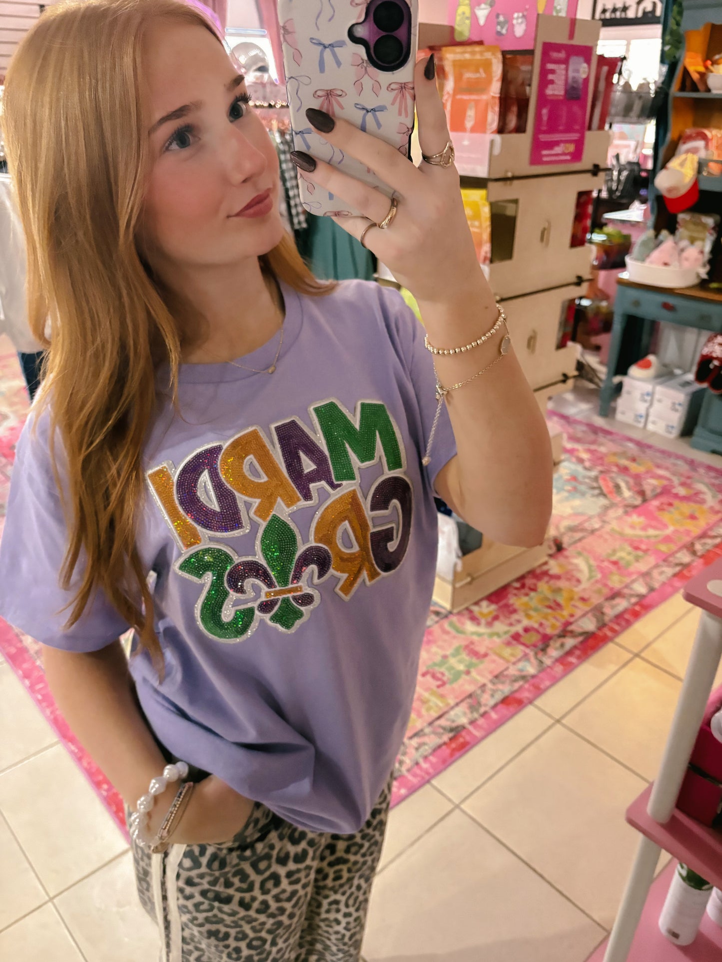 Sequin Mardi Gras Tee