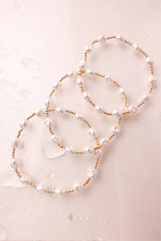 Bri Pearl Bracelet in Gold