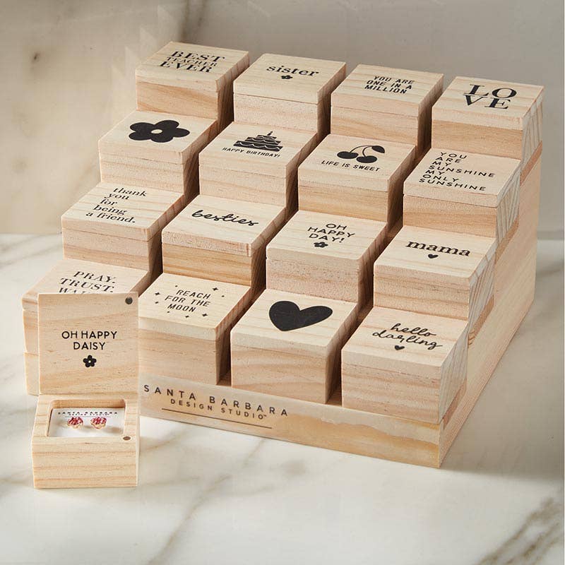 Santa Barbara Design Studio by Creative Brands - Treasure Box Earrings - Pray. Trust. Wait.