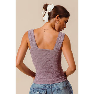 So Me - FLORAL JACQUARD SEAMLESS TANK TOP