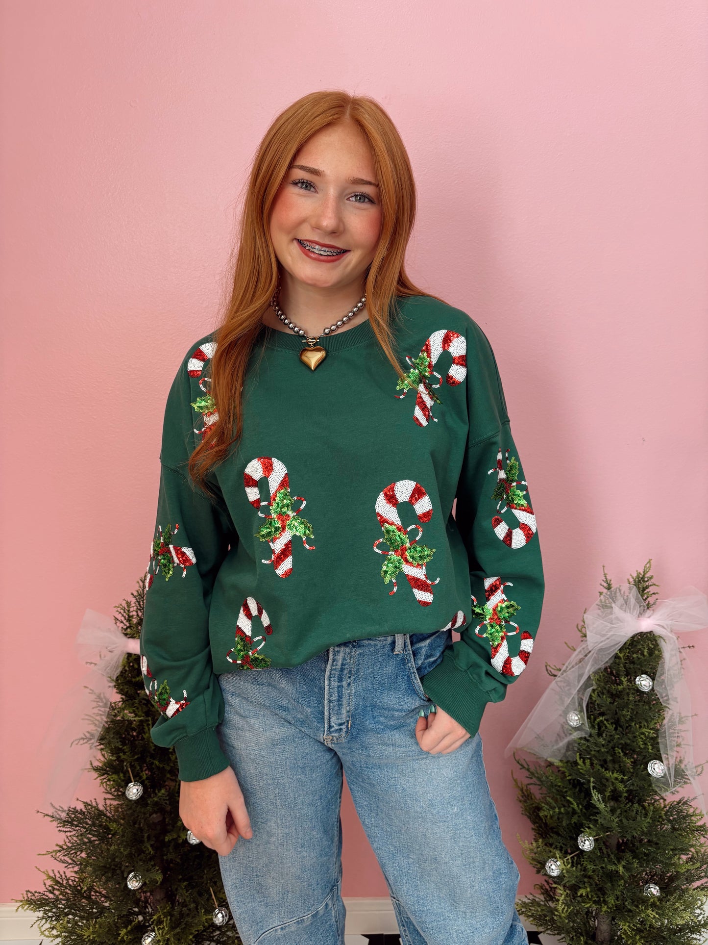 Candy Cane Bling Top