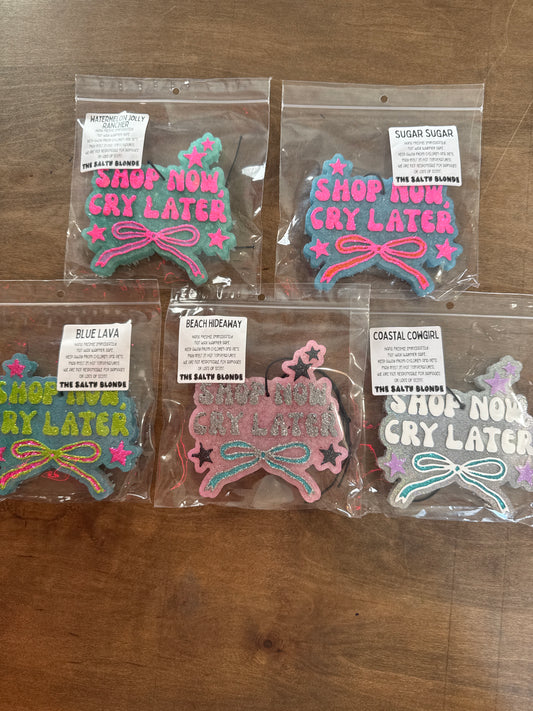 Shop Now Cry Later Car Freshie