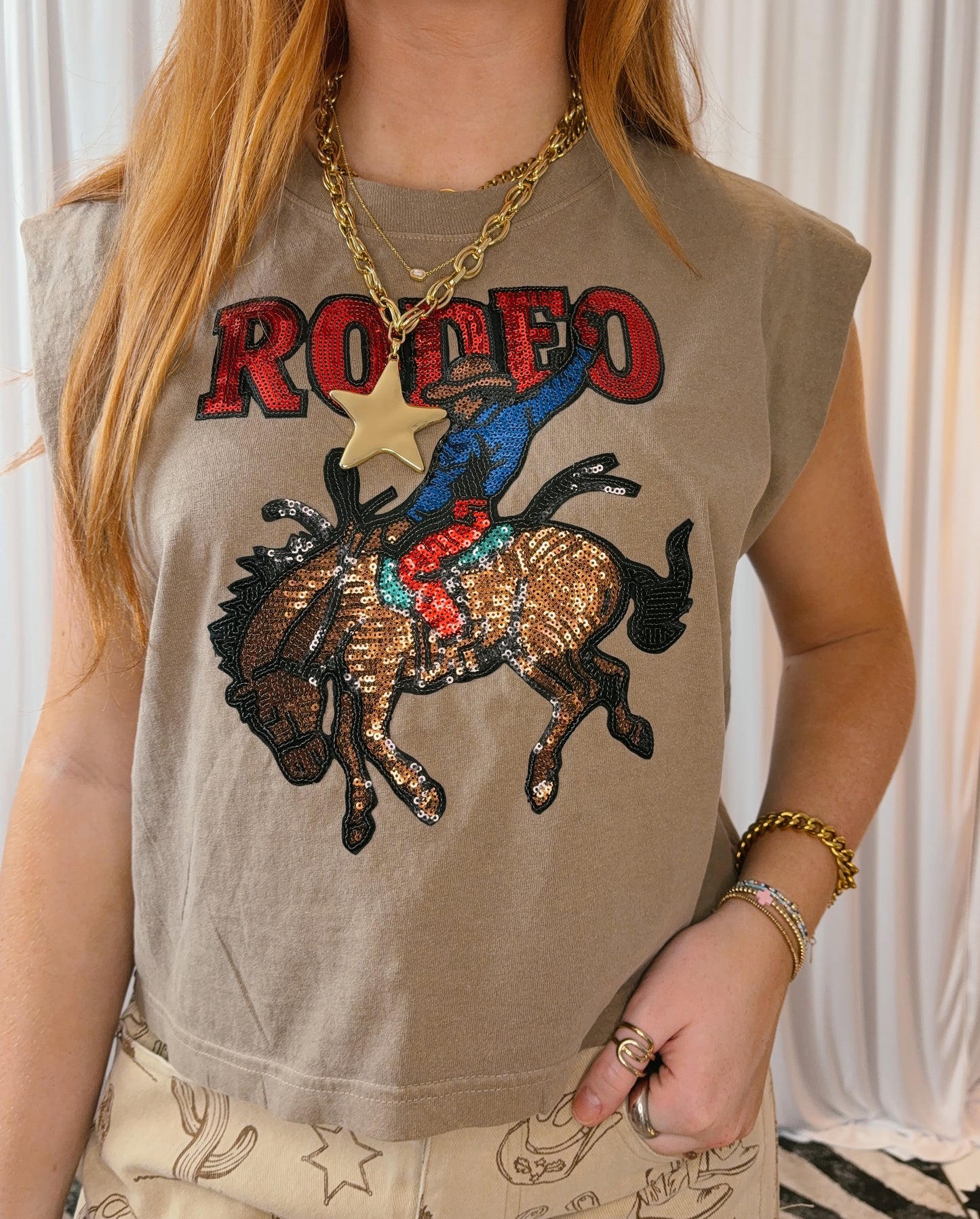 Sequin Rodeo Top