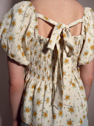 Yellow Floral Top
