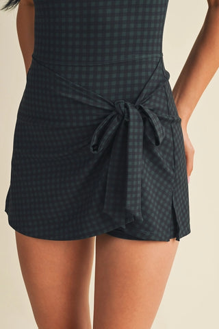 Gingham Wrap Athletic Dress