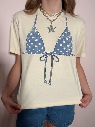 Polka Dot Bikini Top Tee
