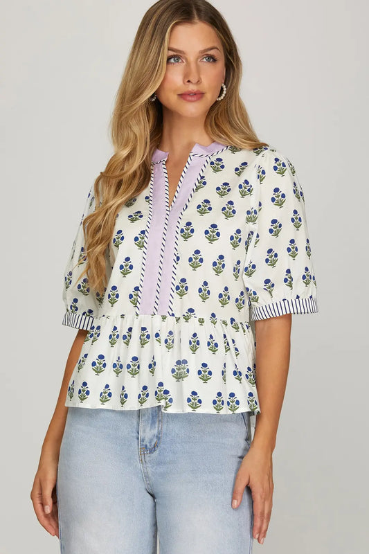 Blue Meadow Top
