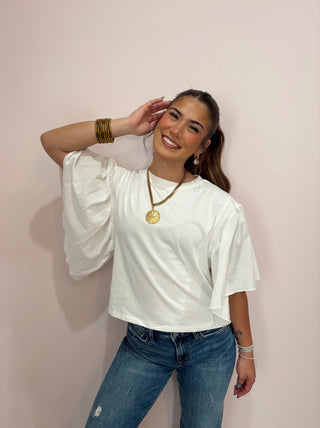 Flutter Sleeve Top