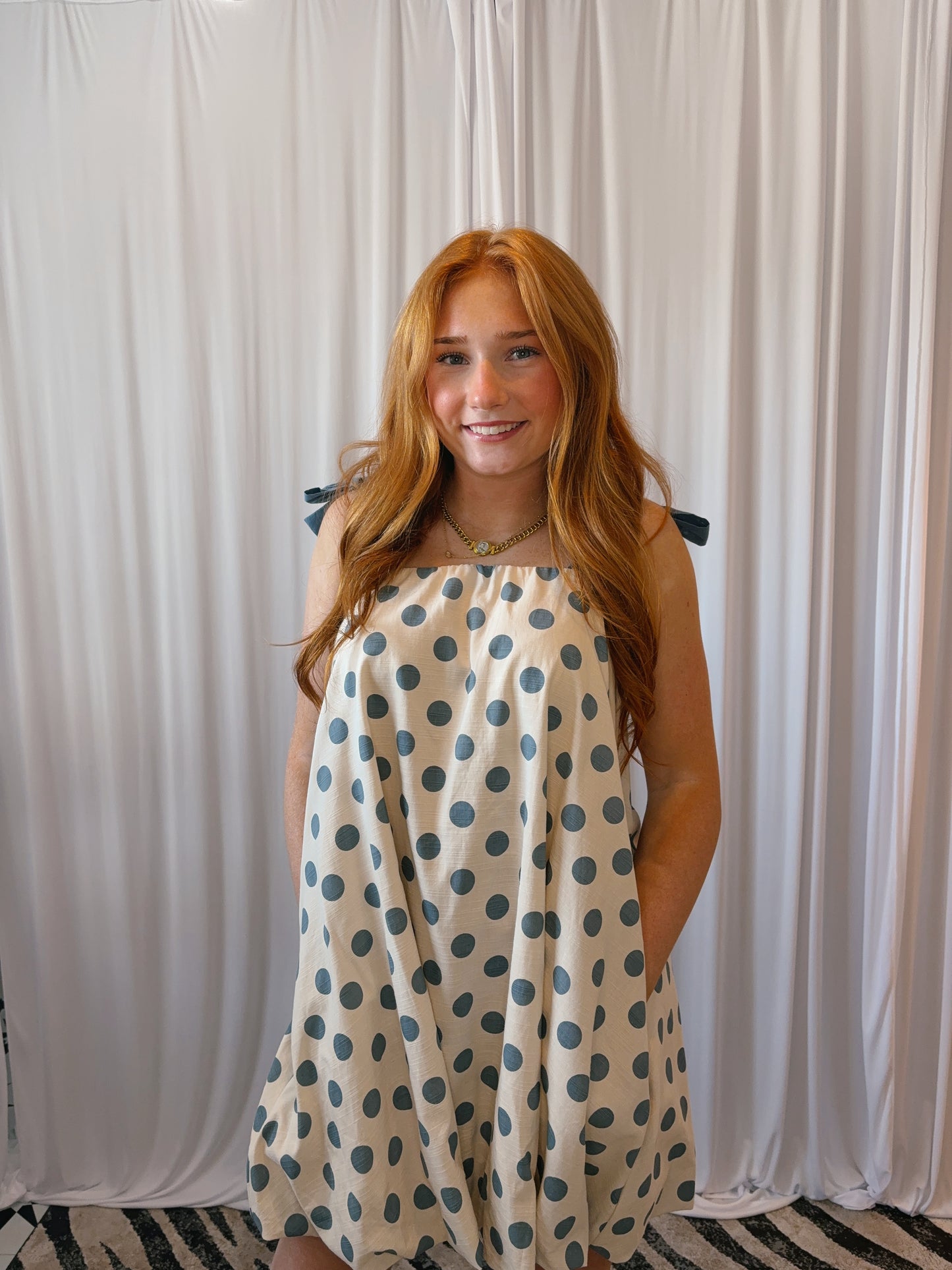 Blue Polka Dot Dress