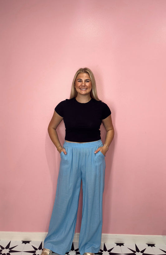 Baby Blue Beach Pants