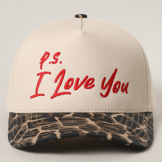 P.S. I Love You Embroidered Hat