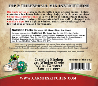 Carmie's Kitchen - Artichoke Parmesan Dip Mix