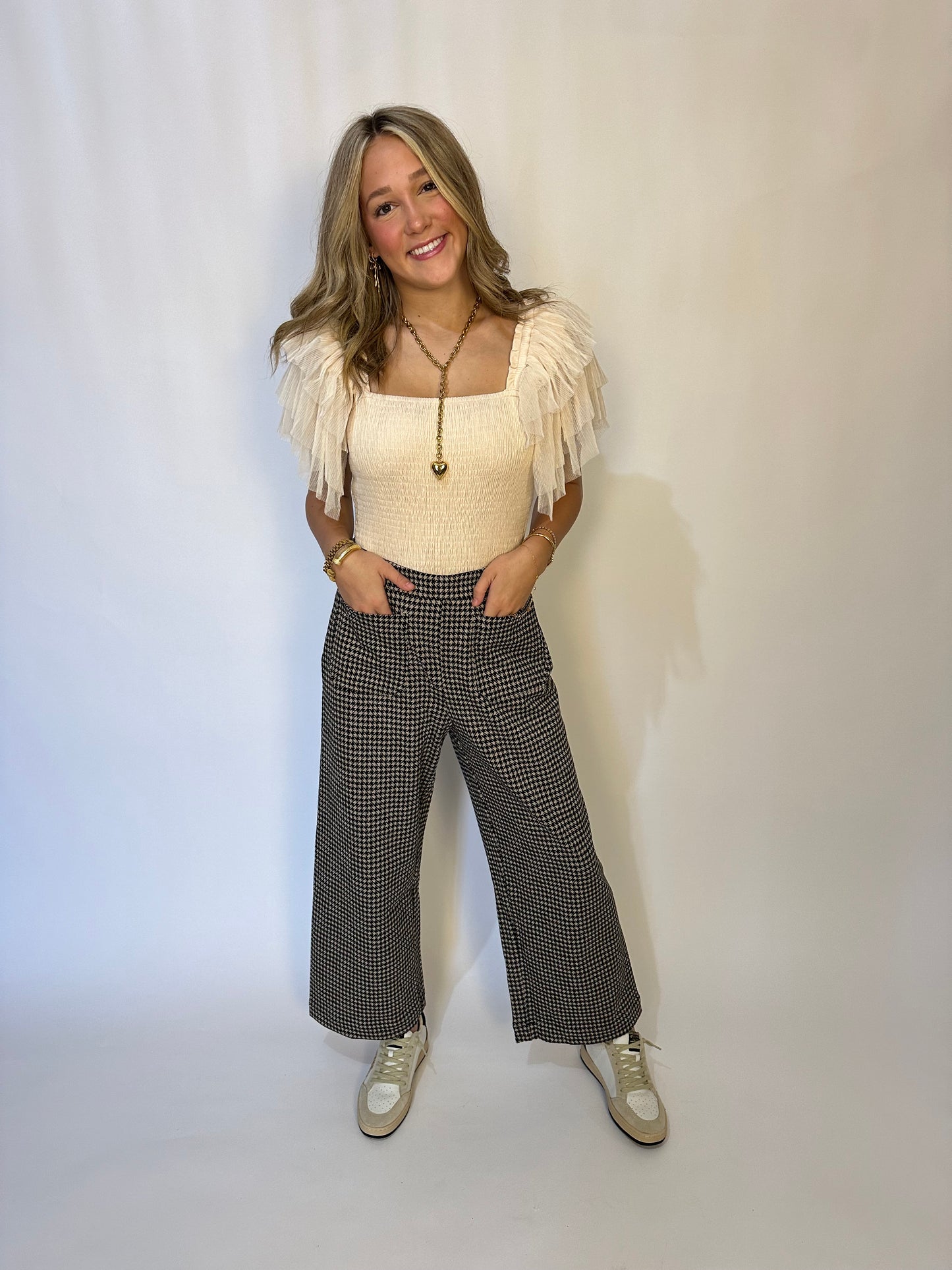 Print Pattern Flared Leg Pants