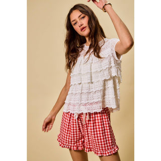 So Me - RUFFLED BOTTOM DETAIL SHORT PANTS
