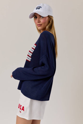 Usa Flag Lightweight Sweater