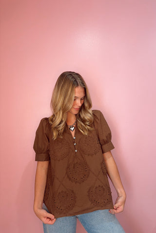 Mocha Dainty Blouse