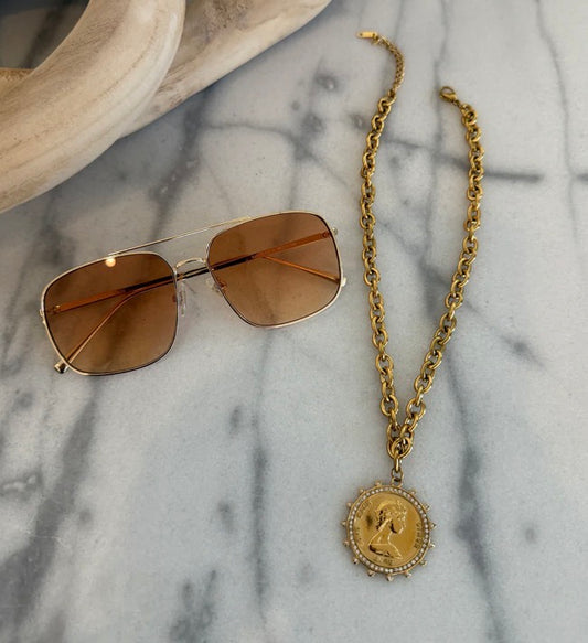 Love Each other More Small Coin Necklace