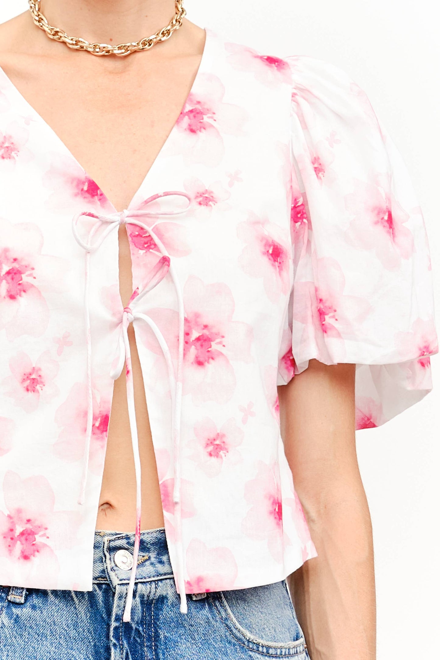 Pink Floral Blouse