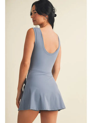 Baby Blue Wrap Athletic Dress