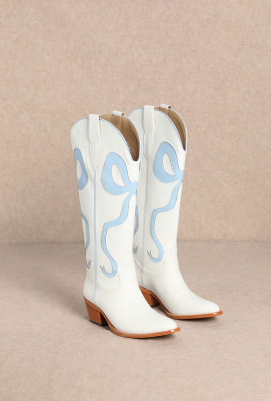Baby Blue Bow Boots