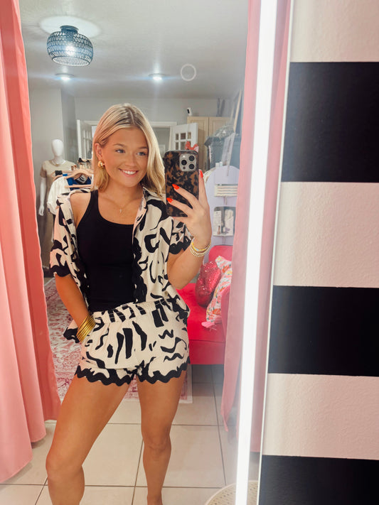 Funky Black & cream Set