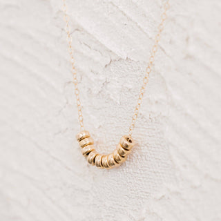 Barberry & Lace Handmade Jewelry - Roundel Bead Necklace - Waterproof, Hypoallergenic, Minimal