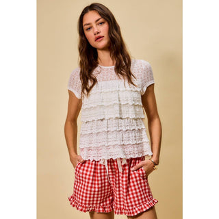 So Me - RUFFLED BOTTOM DETAIL SHORT PANTS