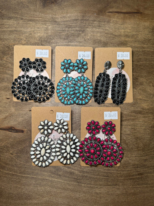 Stone Earrings - Large