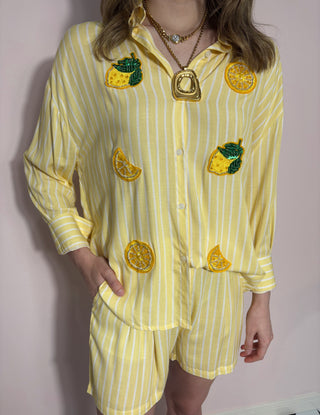 Lemon Striped Set