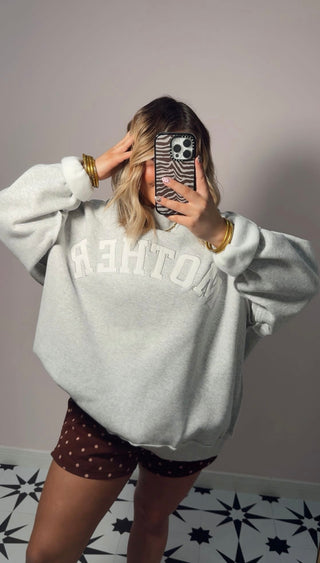Mother Embroidered Mock Neck