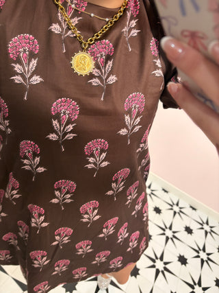 Floral Print Bow Back Mini Dress