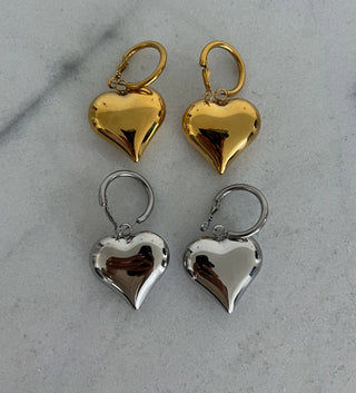 18k Gold Plated Bubble Heart Earrings