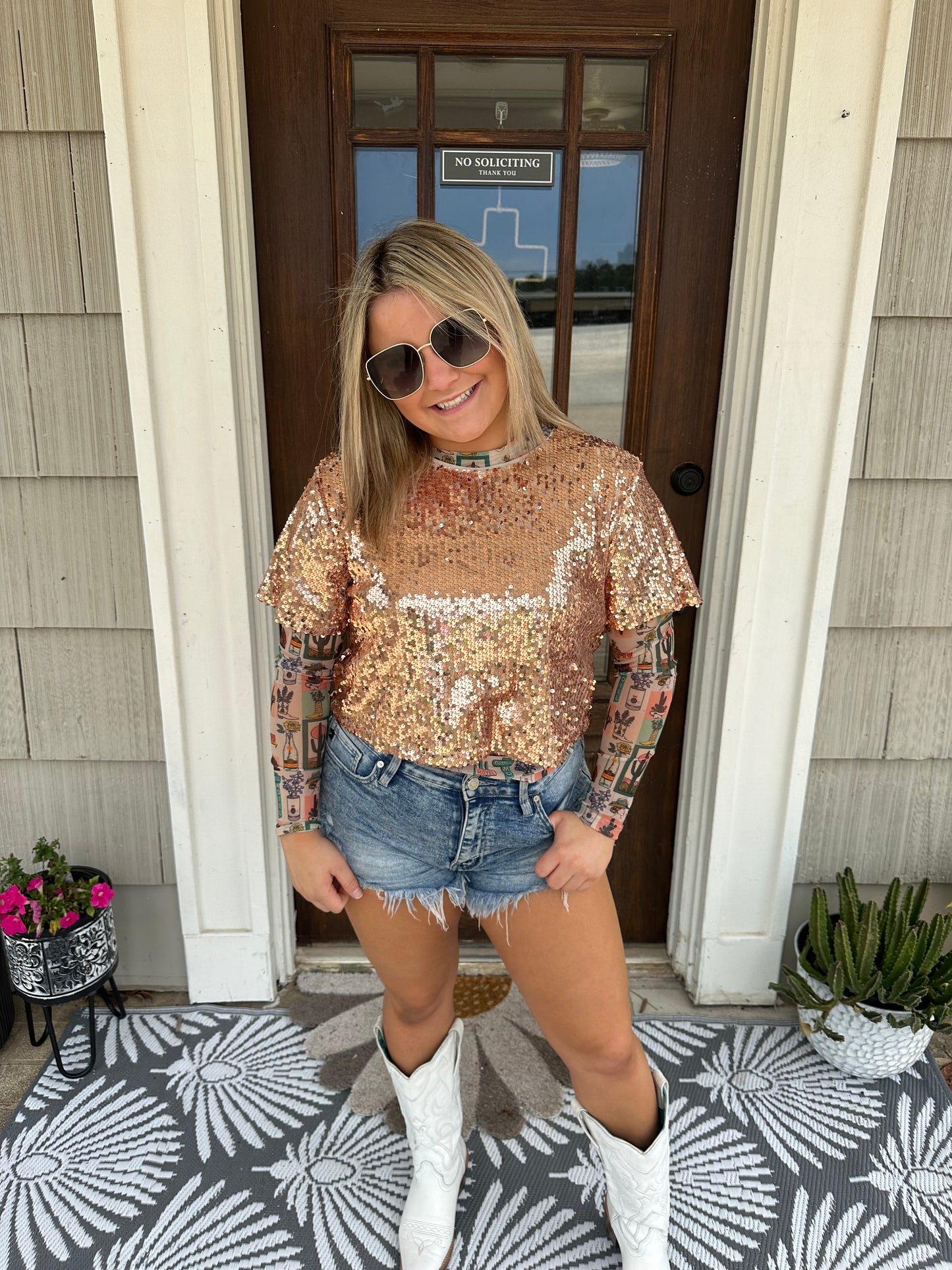 Mesh Western Top