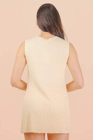 VERY J - 12W3359NSET-Knit Sweater Comfy Top & Shorts Set