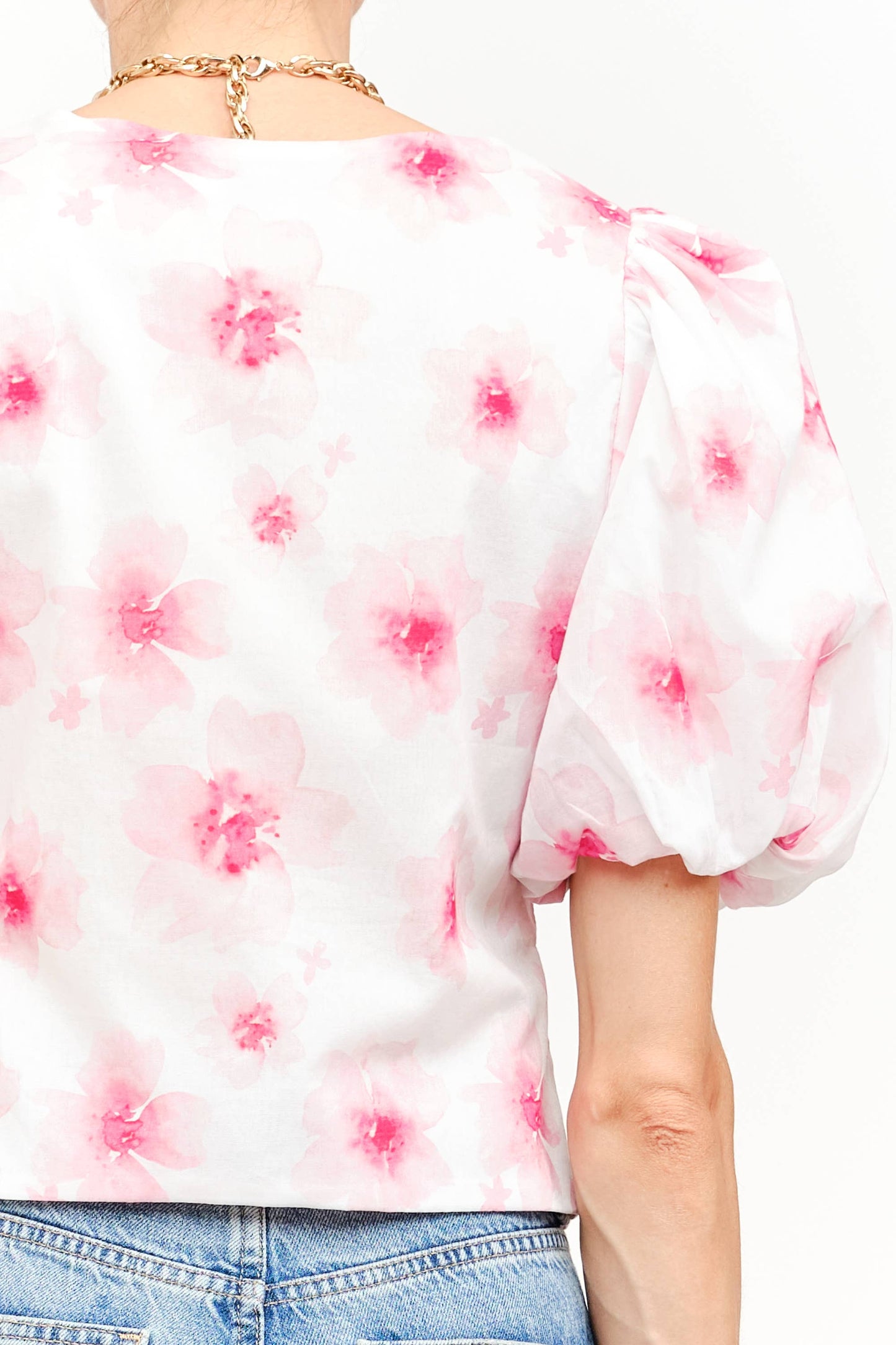 Pink Floral Blouse