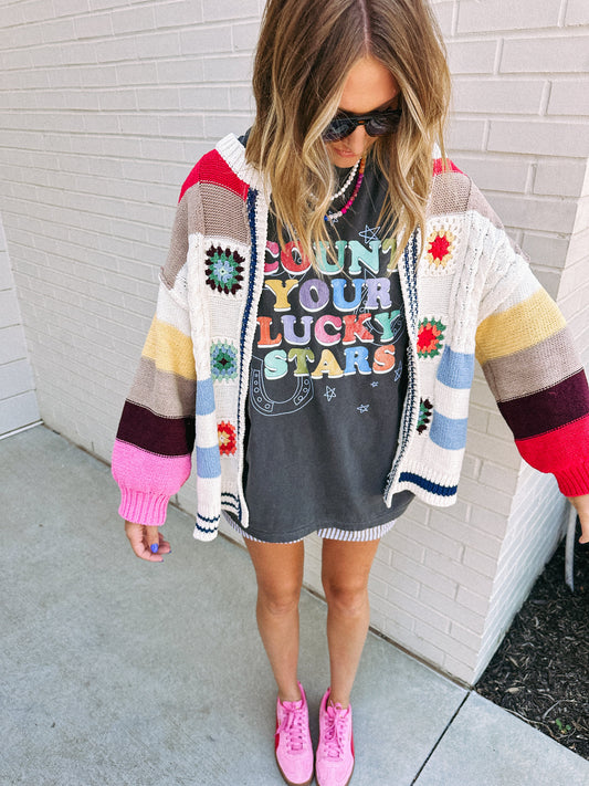 count your lucky stars graphic tee