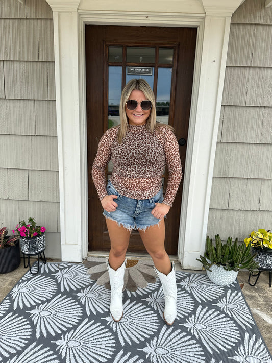 Mesh Cheetah Top