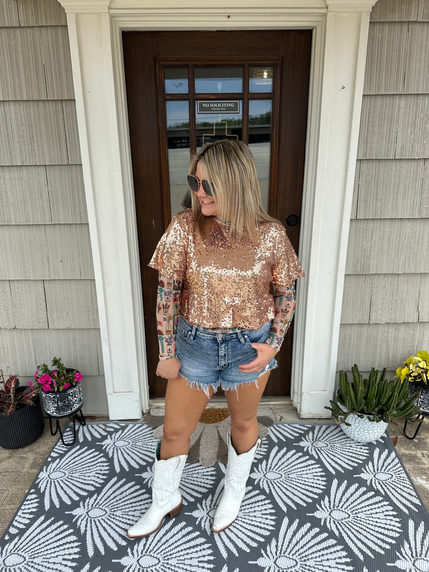 Mesh Western Top