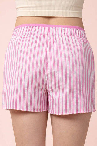 VERY J - NP70865-Striped Comfy Shorts